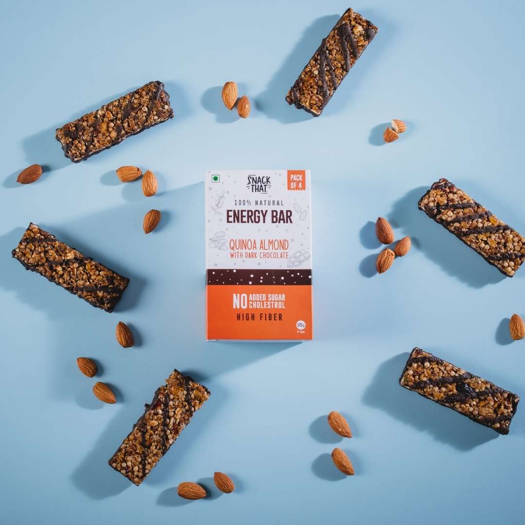 Quinoa Almond Energy Bars (Pack of 35g X 8 bars)