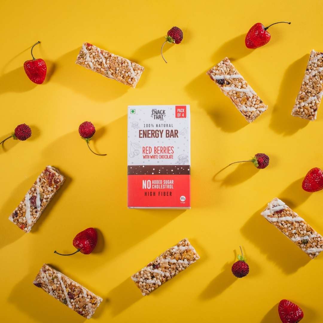 Redberries with White Chocolate Energy Bars (Pack of 35g X 8 Bars)